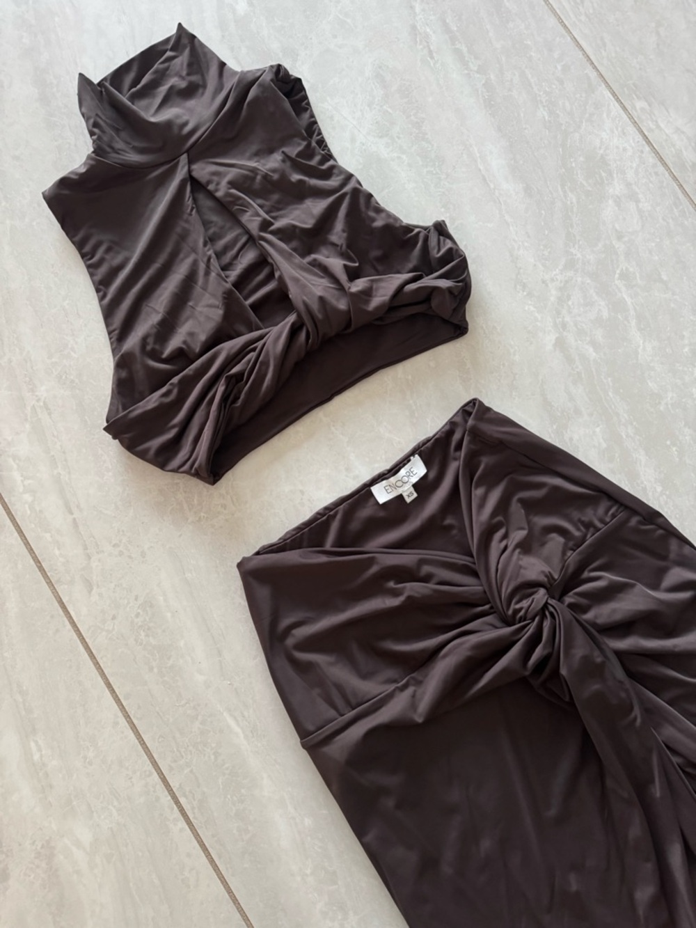 ENCORE Black Twisted Two-Piece Set - Picture 2 of 9